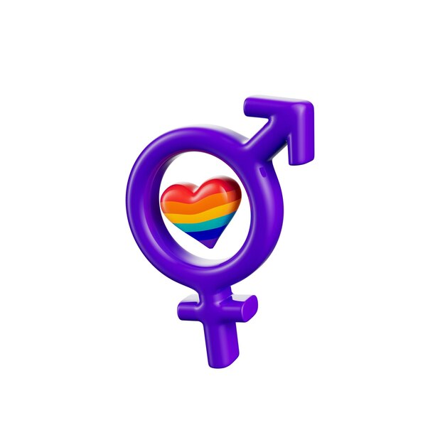 Lgbt-dag 3d-pakket illustratie