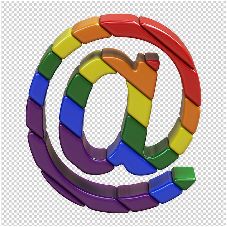 PSD lgbt symbols flag diagonal top view. 3d symbol