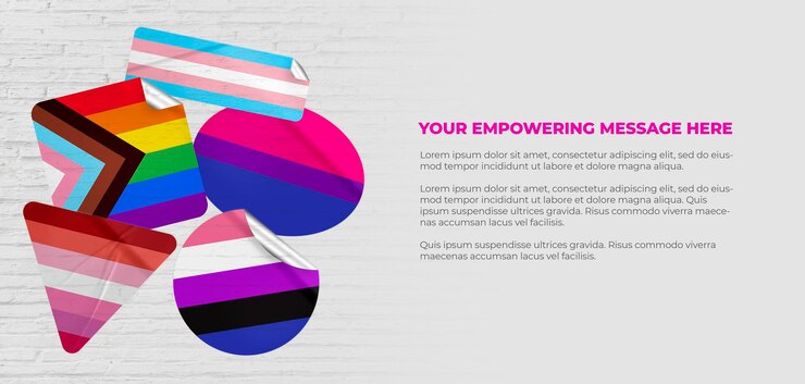 PSD lgbtq pride flag stickers