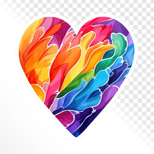 PSD lgbtq pride sticker transparent background