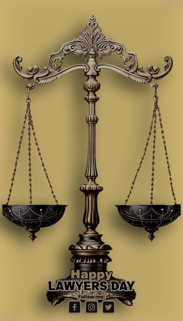 PSD libra scales symbol of justice law day