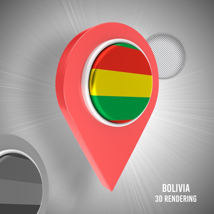 PSD library location icon country 3d realistic rendering