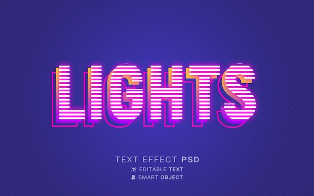 Licht teksteffect neon