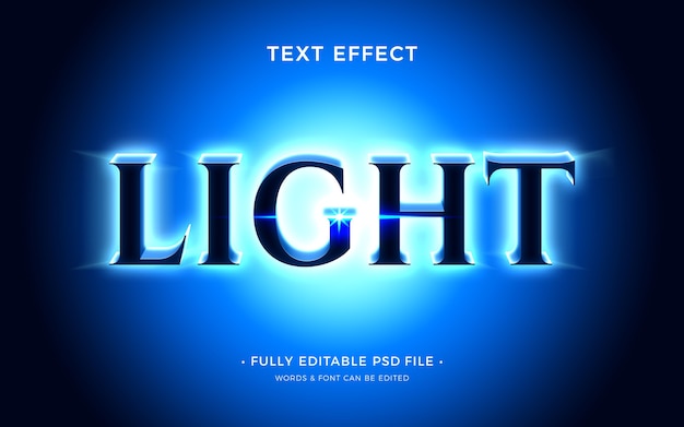 Licht teksteffect