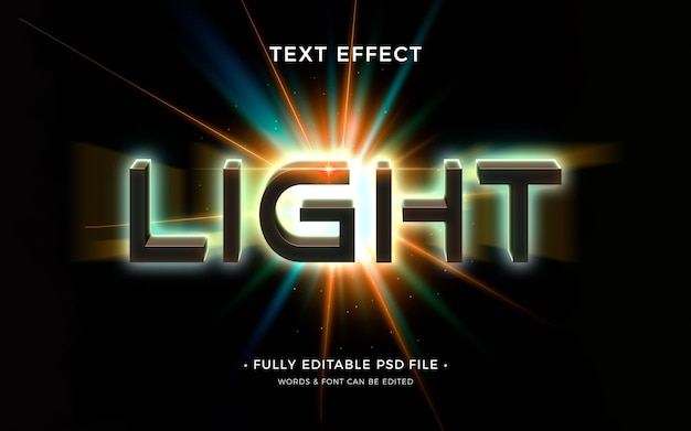 PSD licht teksteffect