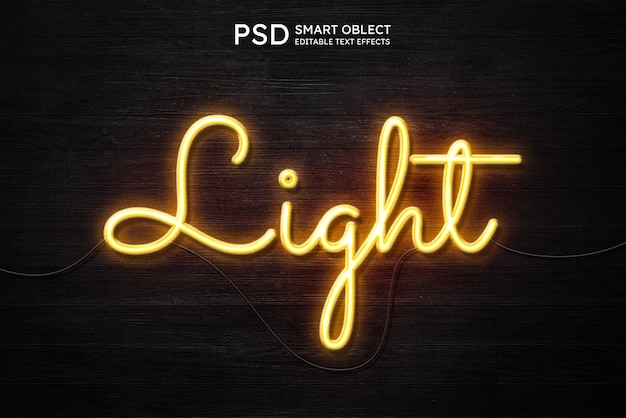 PSD licht tekststijleffect