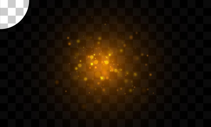 PSD lichteffect met transparante achtergrond bokeh