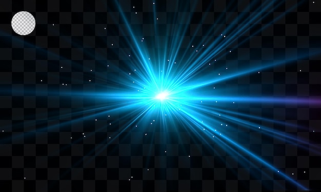 Lichtflare Gloeiend licht explodeert Lichteffectstraal stralende zon heldere flits Speciale lensflare
