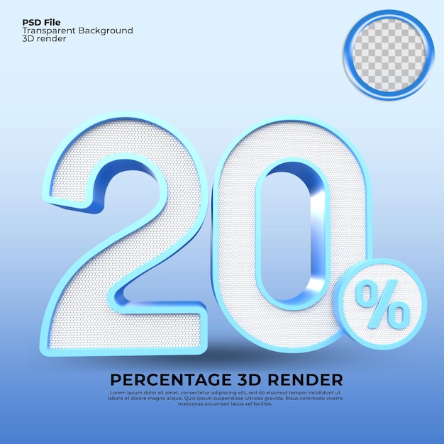Liczby 3D 20 procent