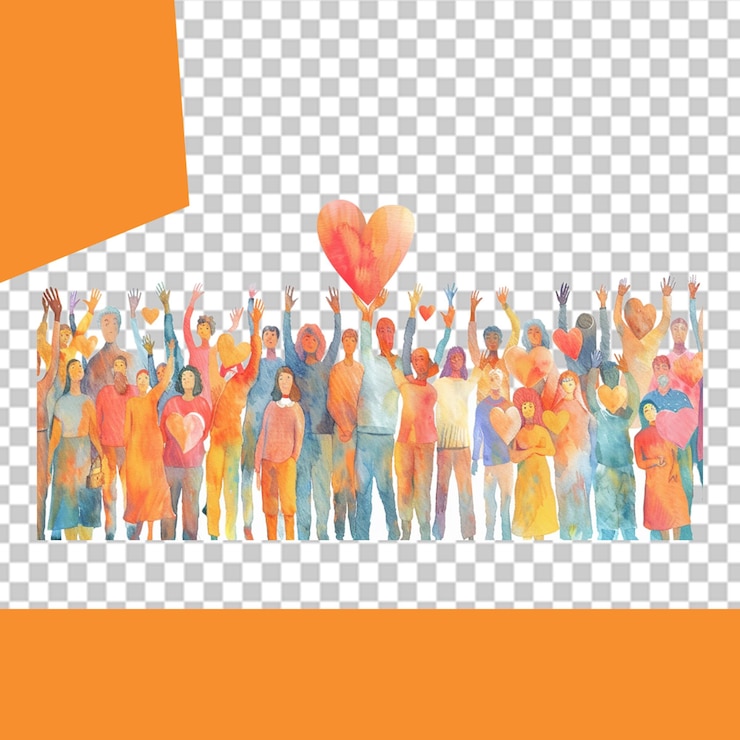 PSD liefdadigheid png illustratie