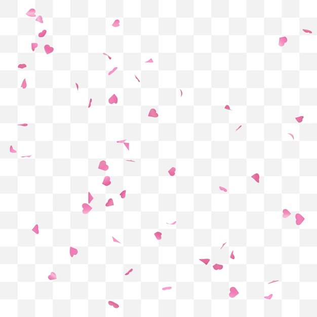 PSD liefde confetti doorzichtig