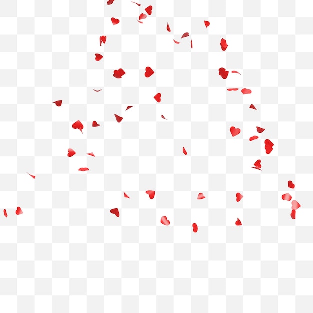 PSD liefde confetti viering decoratie doorzichtig