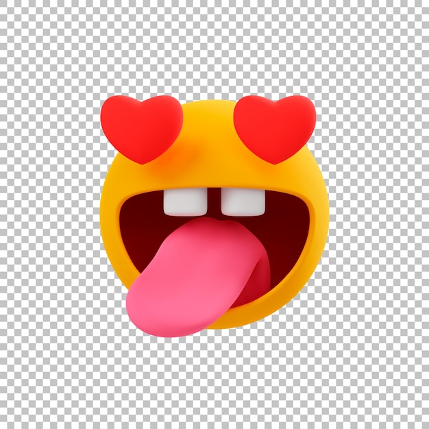 Liefde emoticon 3d emoji pictogram