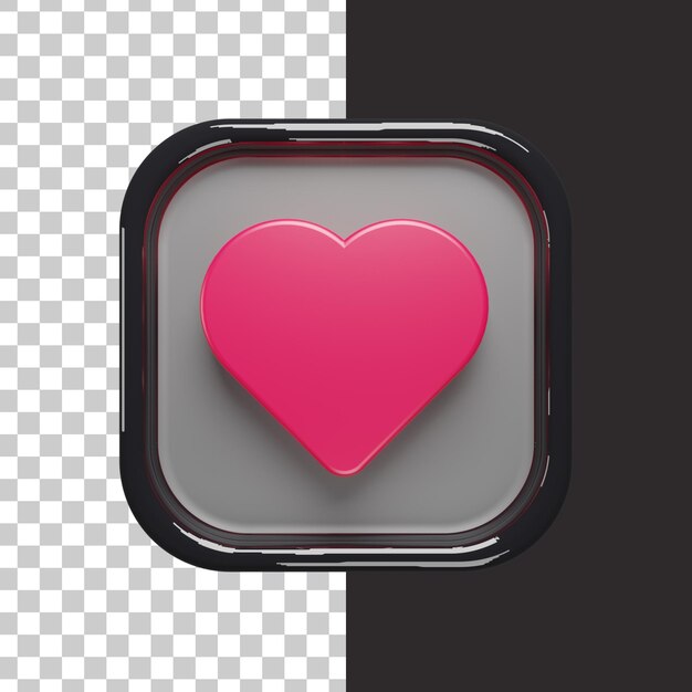 PSD liefde pictogram 3d