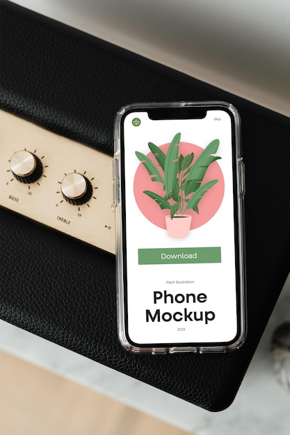 Liegen telefoon mockup