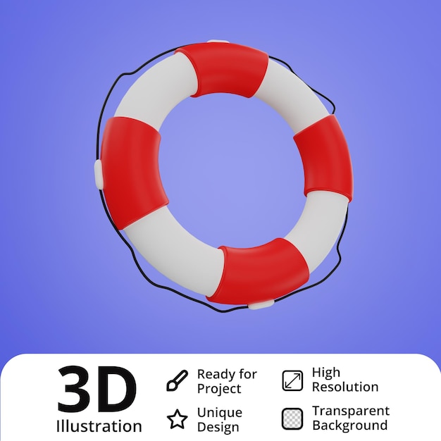 Lifebuoy 3d illustration