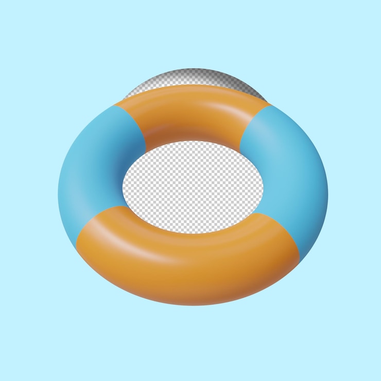 PSD lifebuoy 3d render