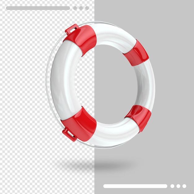 Lifebuoy 3d rendering isolated