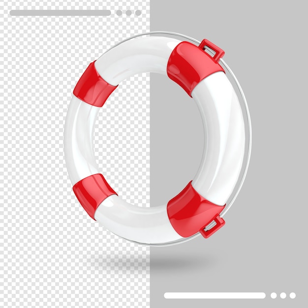PSD lifebuoy 3d rendering isolated