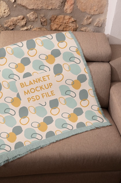 PSD lifestyle blanket  mockup