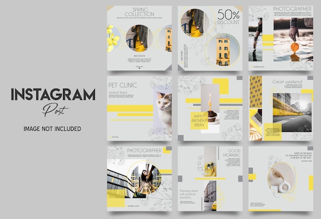 PSD lifestyle instagram post template design