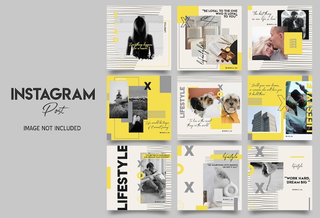 Lifestyle instagram post template design