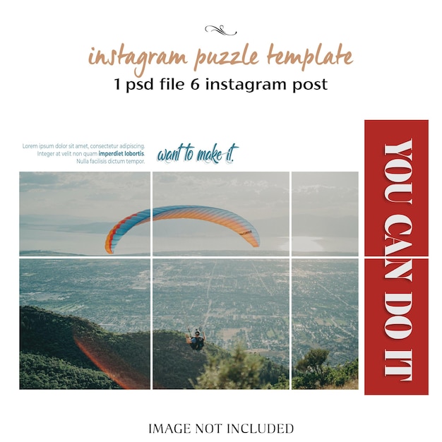 Lifestyle instagram puzzle template