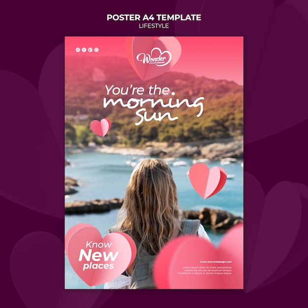 Lifestyle poster template design