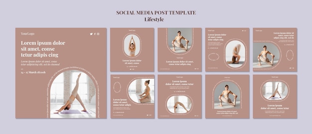 PSD lifestyle social media post template