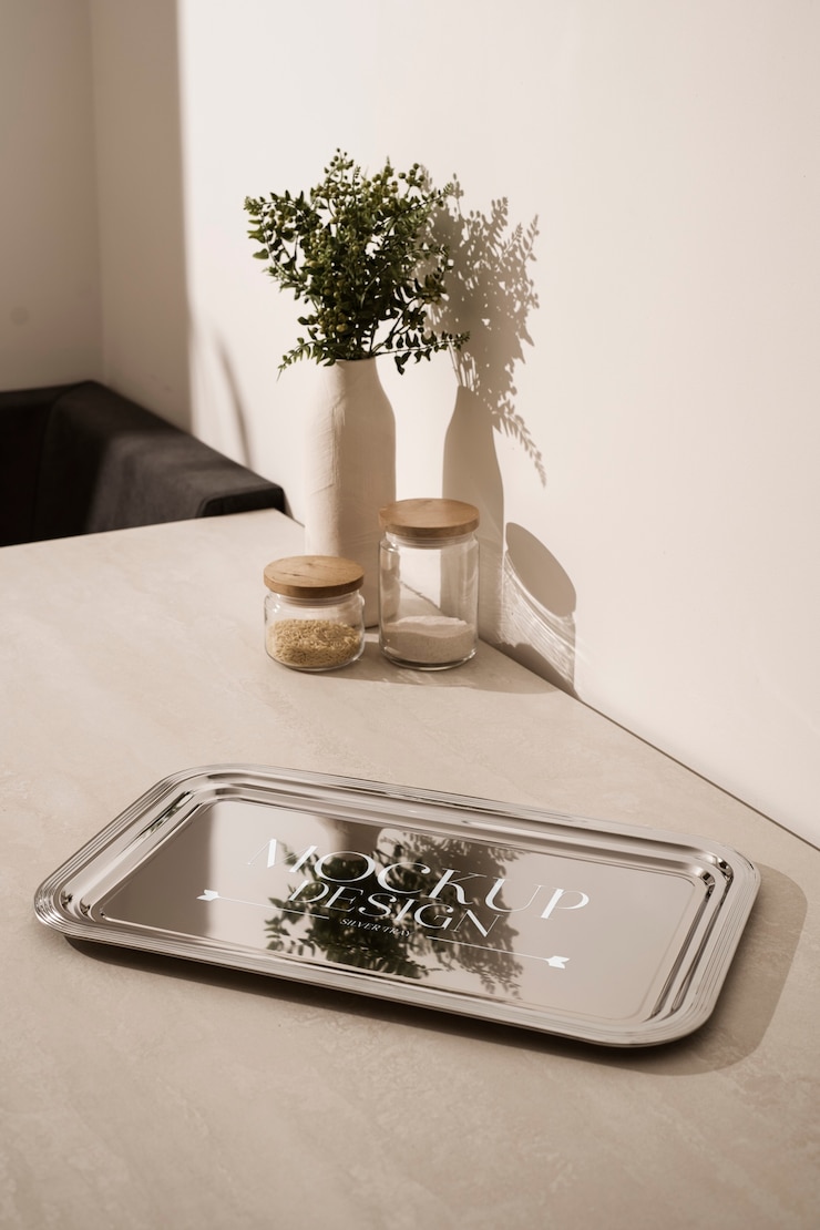 PSD lifestyle tray  mockup