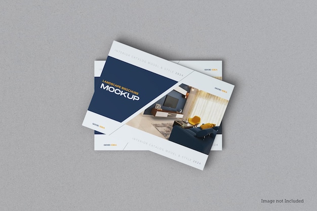 Liggende brochure en catalogusomslagmodel