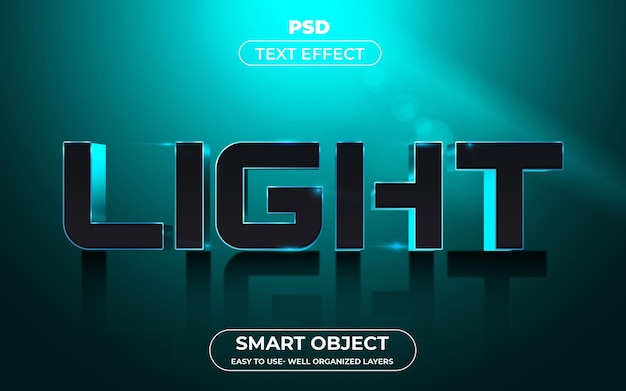 プレミアム背景を持つライト 3 d 編集可能なテキスト効果スタイル