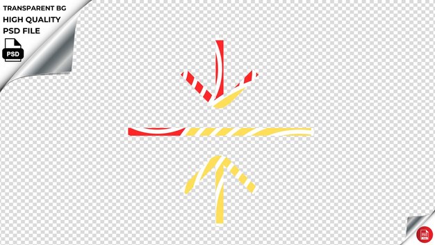 PSD light arrows to line psd vector icon red yellow stripped psd transparent