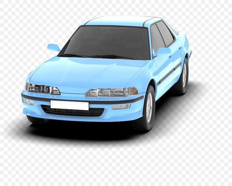 PSD light blue car