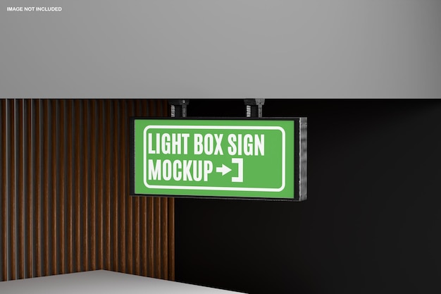 Light Box Sign Mockup