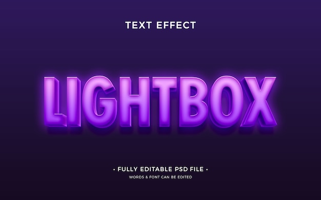 PSD light box text effect design