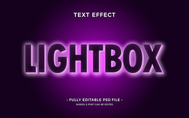 PSD light box text effect design