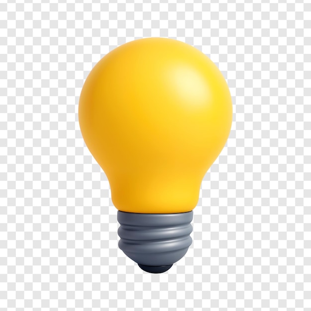 電球の3Dアイコン