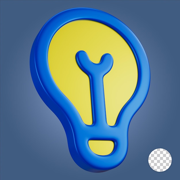 PSD light bulb 3d icon