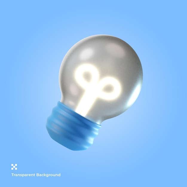 Light bulb 3d illustration