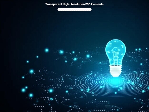 PSD light bulb and concept of ideas and technological advances