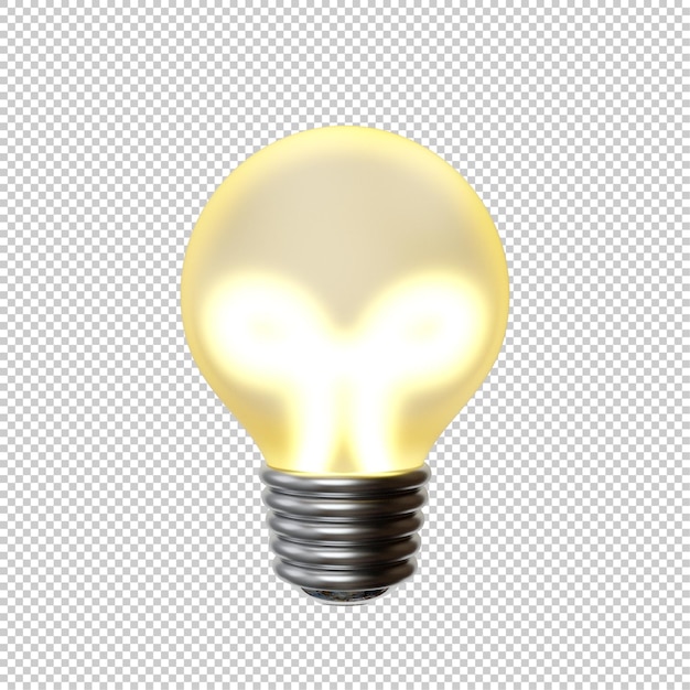 PSD icona 3d idea lampadina