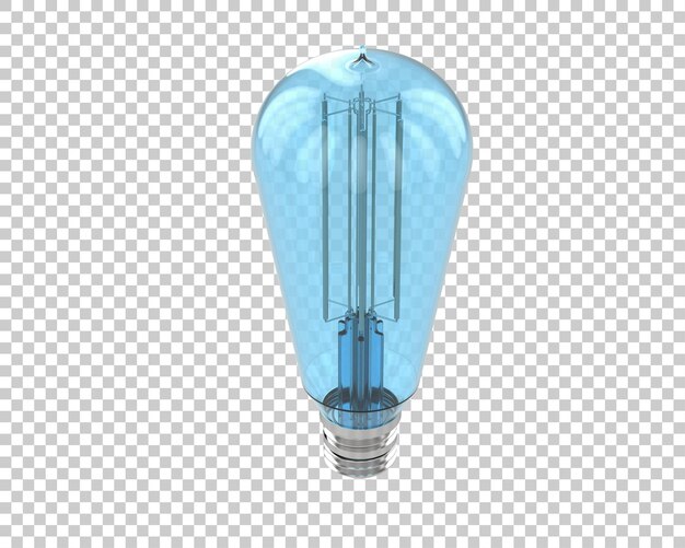 PSD illustrazione 3d di una lampadina isolata su uno sfondo trasparente