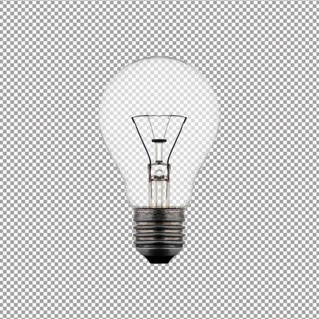 PSD light bulb isolated on white background