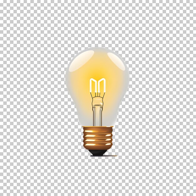 Light bulb on transparent background