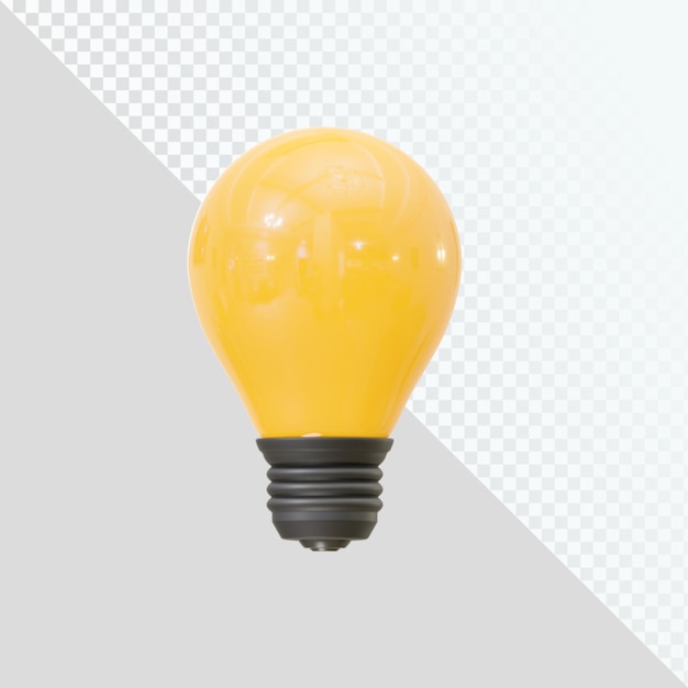 Light bulb in yellow color for idea concept