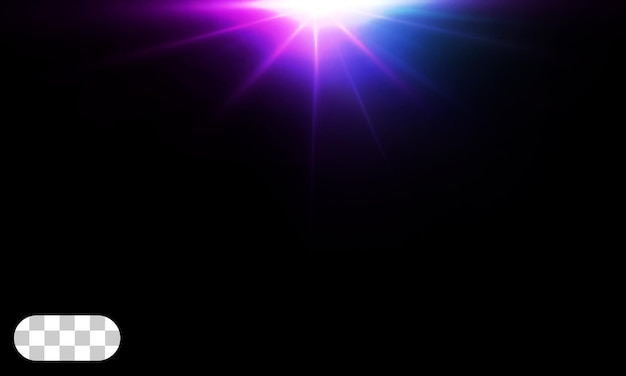 Light effect isolated on transparent background