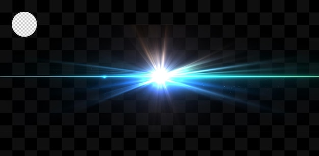 PSD light effect on a transparent background