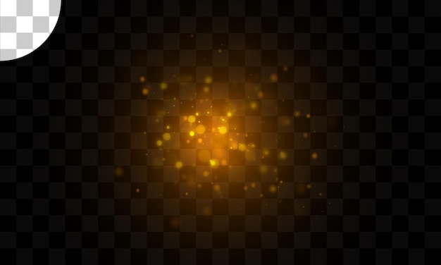Light effect with transparent background bokeh
