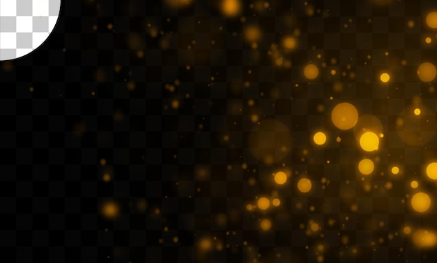 light effect with transparent background bokeh